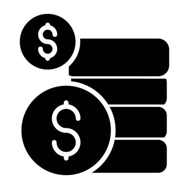 Dolar vektör sembolü düz simge