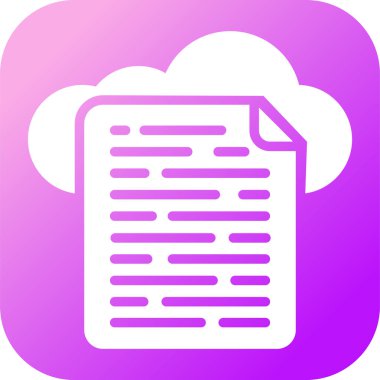 Bulut simgesinin vektör illüstrasyonu