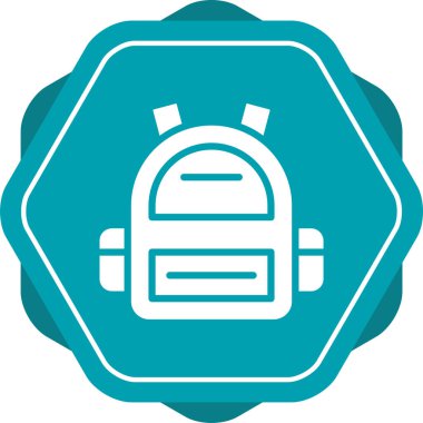 Sırt çantası simge vektör çizim