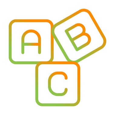 abc alfabe simgesi vektör illüstrasyonu