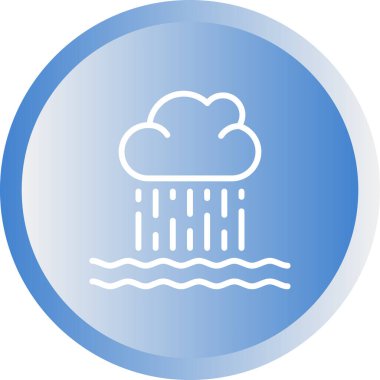 Bulut. Web simgesi basit illüstrasyon