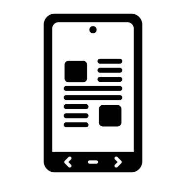 Akıllı telefon simgesi, vektör illüstrasyon tasarımı