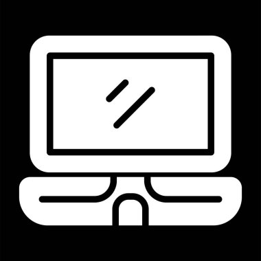 dizüstü bilgisayar simgesi, web basit illüstrasyon