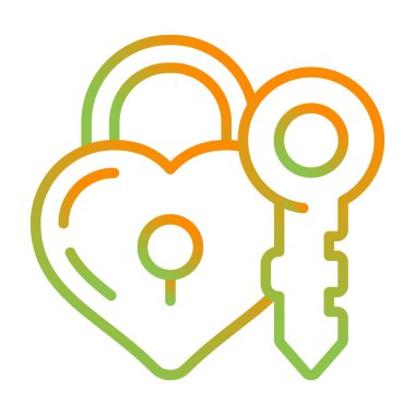 Asma kilit simgesi, basit vektör illüstrasyonu 