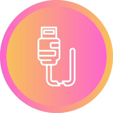 Kırık Kablo ağ simgesi vektör illüstrasyonu