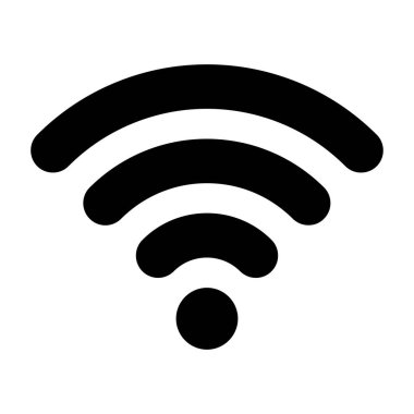 Wi fi ikonu. Kablosuz ağ vektör simgesini özetle 