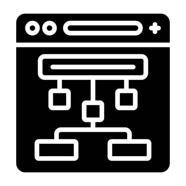 ağ web simgesi, basit vektör illüstrasyonu