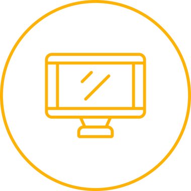 Bilgisayar monitörü simgesi. vektör illüstrasyonu