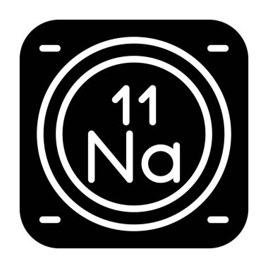 sodyum kimyasal element simgesi, basit satır biçimi