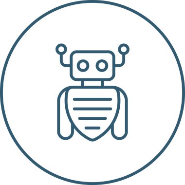 Robot simgesinin vektör illüstrasyonu