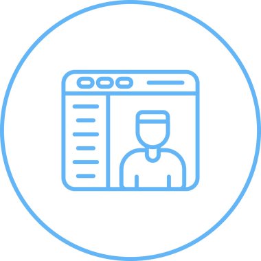 Web simgesi, basit teknolojinin vektör illüstrasyonu