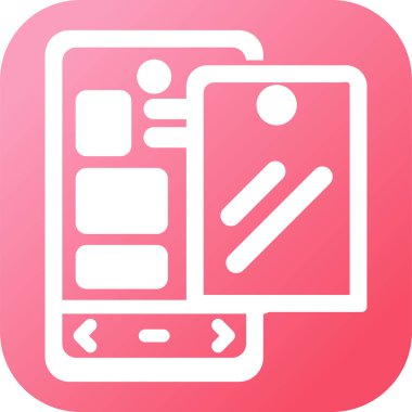 akıllı telefon web simgesi vektör çizimi