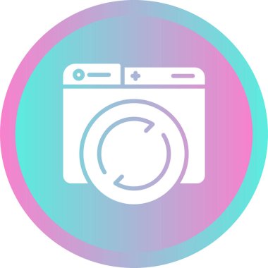 çamaşır makinesi dairesel vektör simgesi