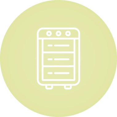 Sunucu Rack web simgesi vektör illüstrasyonu