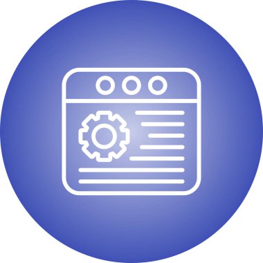 Ağ simgesi. Dişlilerin vektör çizimi