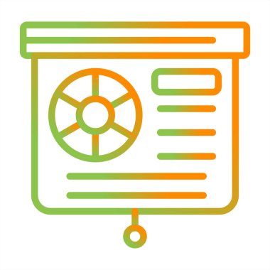  Sunum Slaytı Web simgesi vektör çizimi