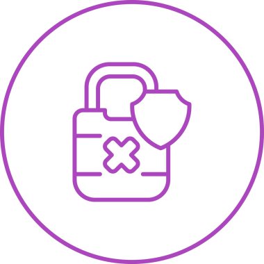 Web simgesi, vektör çizim kalkan 