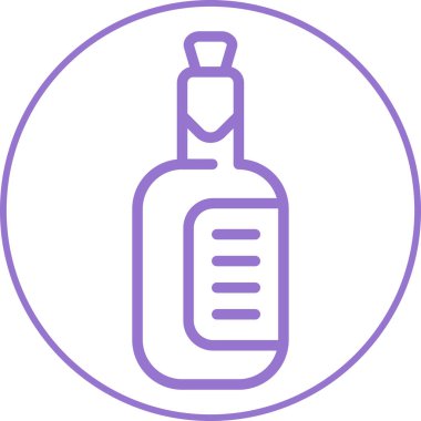 alkol şişe kutsal kişilerin resmi, vektör çizim