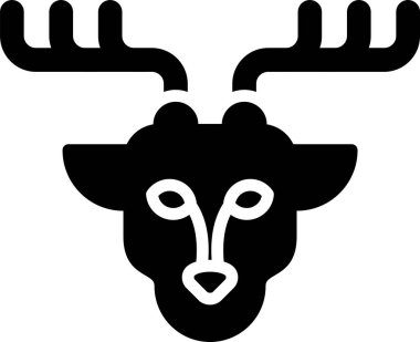 Geyik. Web simgesi basit illüstrasyon