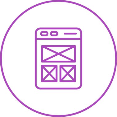 Eşsiz web tasarım vektör simgesi