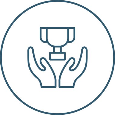 Yuvarlak bir çerçeve tutan bir elin vektör çizimi