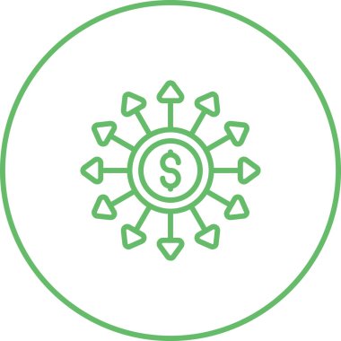 Para için. Web simgesi basit illüstrasyon