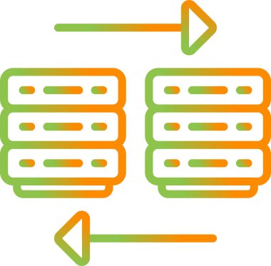 veritabanı. Web simgesi basit illüstrasyon