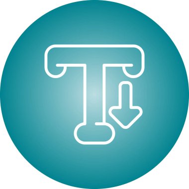 Typography web simgesi vektör illüstrasyonu