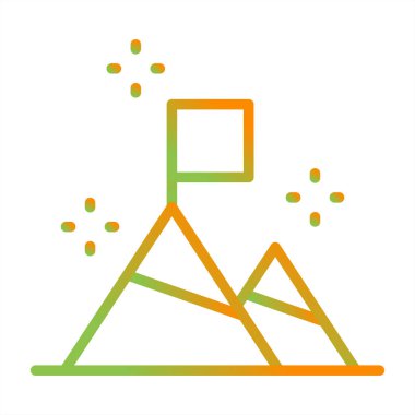 Bir bayrağın modern simgesinin vektör çizimi