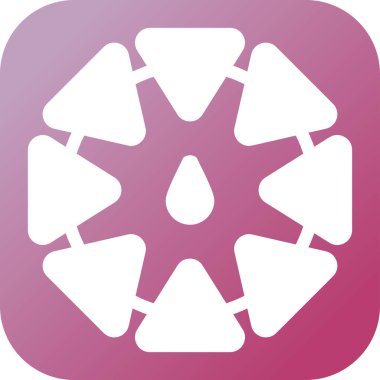 Gül çiçek simgesinin illüstrasyon vektör simgesi