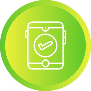 İşaretli web simgesi vektör illüstrasyonlu akıllı telefon