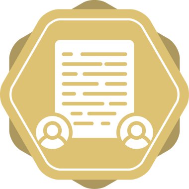 Belge. Web simgesi basit illüstrasyon