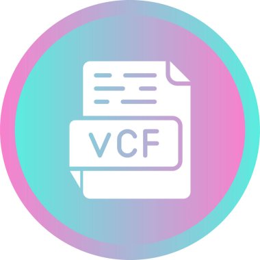 vcf file format icon, vector illustration