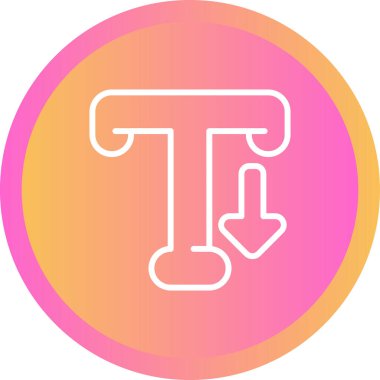 Typography web simgesi vektör illüstrasyonu