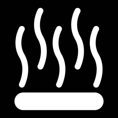 sıcak buhar simgesi taslak biçiminde