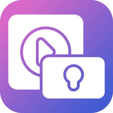 Kilit. Web simgesi basit illüstrasyon