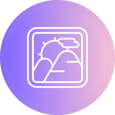 güzel helikopter çizgisi vektör simgesi