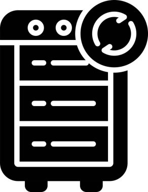 Yedekleme Sunucusu Web simgesi vektör çizimi 