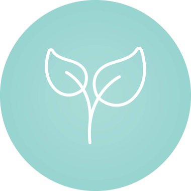 Bir yaprak simgesinin vektör illüstrasyonu