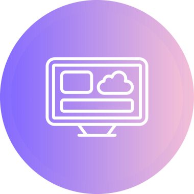 vektör Bulut simgesi illüstrasyonu