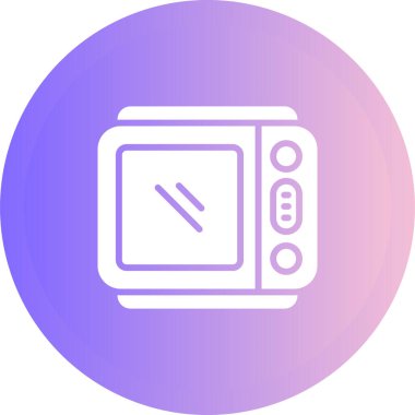 Mikrodalga. Web simgesi basit illüstrasyon