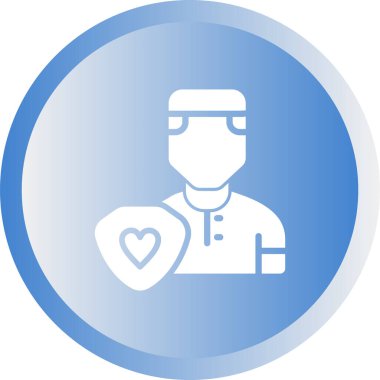 Bir doktor simgesinin vektör çizimi