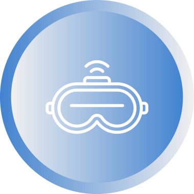 Artırılmış Gerçeklik Kulaklığı web simgesi, vektör illüstrasyonu