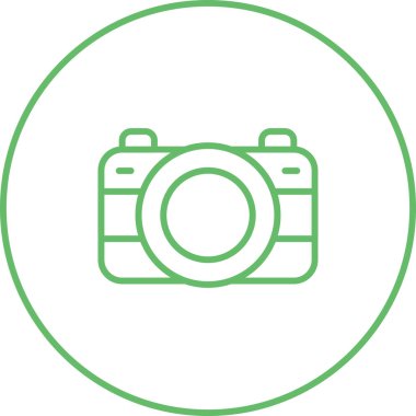 Kamera. Web simgesi basit illüstrasyon