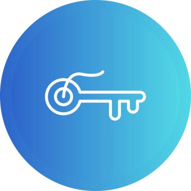 anahtar vektör çizgi simgesi