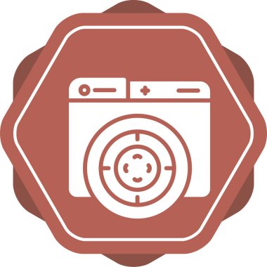 çamaşır makinesi ikon vektör çizimi