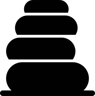 Yığın yığın simgesi, basit vektör illüstrasyonu