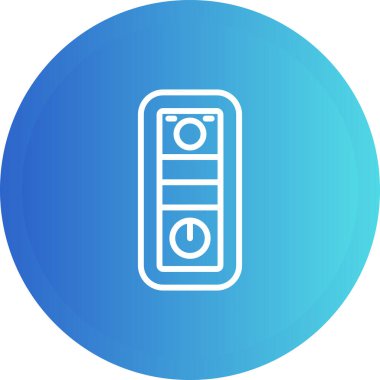 Beyaz arkaplanda mavi pil simgesi izole edildi. Mavi halka sembolü. vektör illüstrasyonu