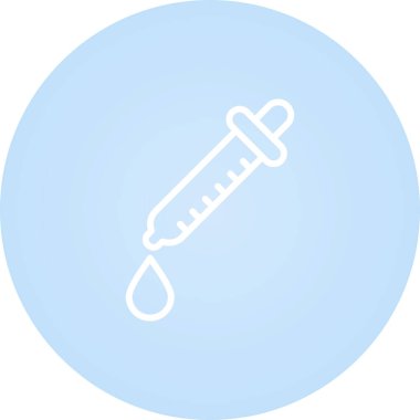 Modern b 'nin vektör illüstrasyonu şırınga ikonundan yoksun