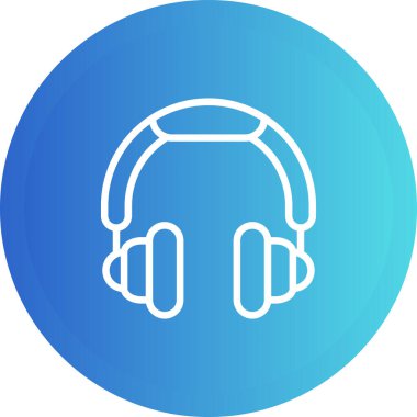 kulaklıklar web simgesi, vektör illüstrasyonu